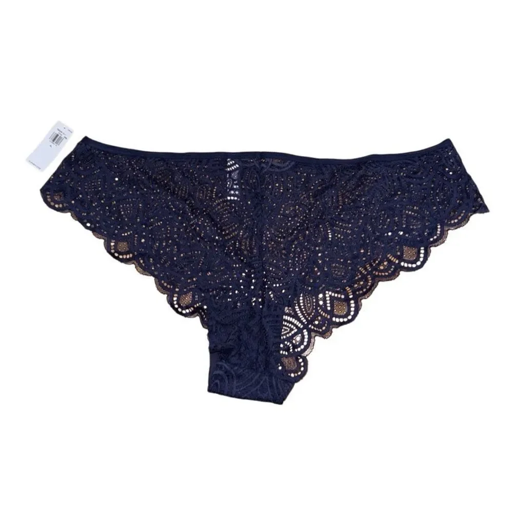 NWT Old Navy Women's Lace Cheeky Underwear Navy Blue Size XL